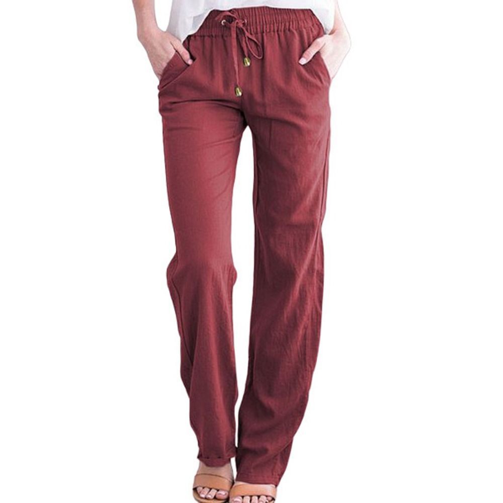 CELLABIE Red Drawstring Waist Pocket Lounge Pants Size XL